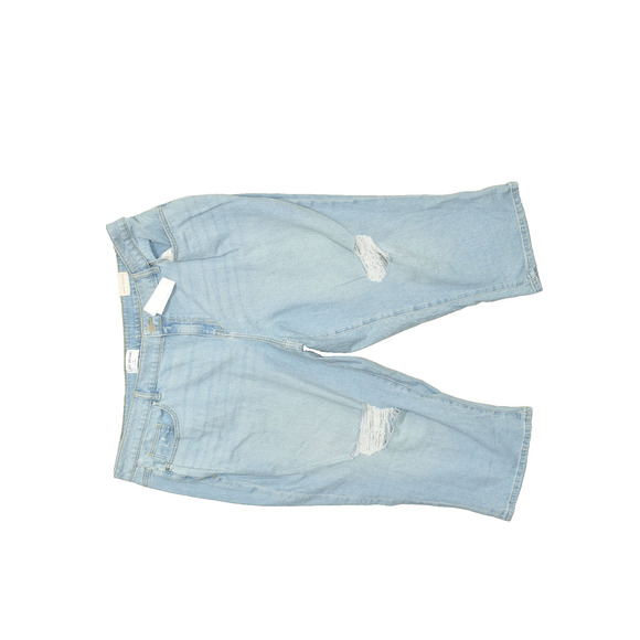 NEW Lane Bryant Plus Size 24P Distressed Boyfriend Capri Jeans Stretch - Picture 1 of 8